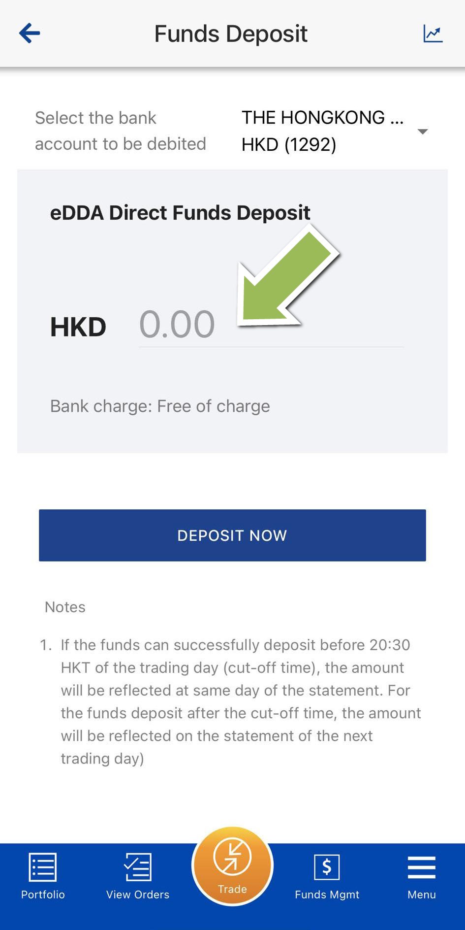 Funds Management eDDA